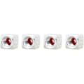 Miniatyrbild 4 av 4: Silver 4-pack Däckventil Dammskydd, Tärningsdesign