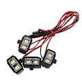 Miniatyrbilde 5 av 5: 1/10 RC Bil LED Frontlykter - 8LED Hvitt Lys, Slitesterk, Plastskall, 5-7.4V RC LED Lys