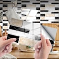 Miniatyrbillede 1 af 5: ##/24 stk. Selvklæbende Mosaik 10x20cm - Gul Sort, Køkken Sal##/