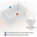 Miniatyrbilde 3 av 5: Baby Cabin Bumper, Sengestol Bumper, 3D Mesh Fôr, Trygt for Seng Luft