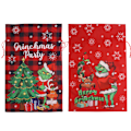 Miniatyrbillede 1 af 5: ##/2 stk. Julemonster Gavepose med Snøre, Genanvendelig Klud P##/