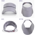 Miniatyrbillede 5 af 5: Dame Visor, Åndbar Anti-UV Visor Kasketter med Tilbageklappelig B