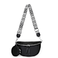 Miniatyrbild 1 av 5: ##/Svart Crossbody Väska Kvinnors Läder Bred##/