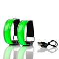 Miniatyrbillede 3 af 5: ##/4 stk. LED Lysende Armbånd Reflekterende LED Løbearmbånd Justerbart Blinkende Bånd Sikkerhed LED Lysende Armbånd Lysende Sportsarmbånd##/