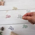 Miniatyrbild 3 av 5: 100 st Animalformade Pappersklämmor Blandade Färger Kreativa Söta