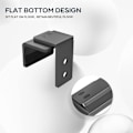 Miniatyrbild 3 av 5: Svart, 2-pack Glidande Låsdörr Botten Golvguide, U-formad, Flexibel
