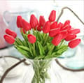 Kunstig stueplante kunstige tulipaner blomster dekoration 20 stk