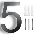 Miniatyrbillede 2 af 4: 4,9 tommer sort husnummer 5, moderne boliggade nummer f