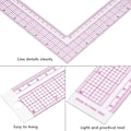 Miniatyrbilde 1 av 5: Sy-linjal DIY Sy-linjal Skredder Square L-kurve Metrisk Linjal