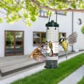 Miniatyrbild 4 av 5: Fågelmatare i rostfritt stål för utomhusbruk | Fågelmatdispenser | Vatten