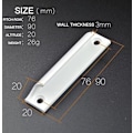 Miniatyrbillede 3 af 5: 2 stk. (Hvid) Aluminium Legering Greb - Skydedørsgreb - Balkon