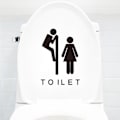 Pikkukuva 1 / 2: WC-hymiötarra Hauska kylpyhuoneen ja keittiön seinätarra Toi