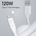 Miniatyrbillede 5 af 5: Datakabel Sikker Hurtig Opladning 120W Type-C Mobiltelefon Datalinje Opladerledning til Hjemmet C
