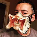 Pikkukuva 5 / 5: ##/Predator-naamio Cosplay Alien Suu Dreadlocks Sotilaat Halloween Rekvisiitta,##/