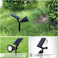 Miniatyrbillede 4 af 6: ##/LED solcellelys LED solcelle spotlight (2 stk. varm hvid) spotlight##/