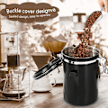 Miniatyrbillede 4 af 5: (Sort) 1 stk. Kaffebeholder, 1,8 Liter Rustfri Stål Lufttæt