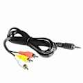 Miniatyrbilde 1 av 4: Eachine DC 3.5mm Jack Plugg Hann 1 til 3 Hoders RCA AV Inngang Utgang Videokabel 1.5m Ledning Adapterledning F