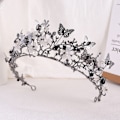 Miniatyrbillede 2 af 5: ##/Sort Brude Tiara Krone Legering##/