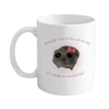 Miniatyrbillede 1 af 5: 350ML Ked Hamster Kaffekrus med Gribehåndtag Varmebestandig Hvid Keramisk Fødevaregodkendt Multifunktionel Te Mælk Vandkop Meme Fans Fødselsdagsgave C