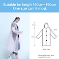 Miniatyrbilde 2 av 4: Regnponcho, 2 stk Regnponcho, Gjenbrukbar Poncho EVA Materiale,