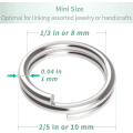 Miniatyrbillede 1 af 5: 800 Pak Nøglering 10mm Mini Split Springring med Dobbelt Spl