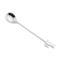 Miniatyrbilde 1 av 5: Kaffeskje med langt håndtak i rustfritt stål Kakegaffel Serviseutstyr Spoon 3