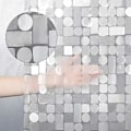 Miniatyrbilde 5 av 5: Dusjforheng 180 x 180 cm, Halvtransparent Geometrisk Bad