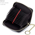 Miniatyrbild 3 av 5: Äkta Läder Kreditkortshållare RFID-Blockering Accordion Kort