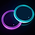 Miniatyrbilde 2 av 5: 2 stk LED Bilcoaster med 7 farger lysende lys koppunderlag,