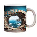 Miniatyrbilde 1 av 5: 300-400ML Bokhyll Kaffekopp med Håndtak Varmebestandig Keramisk Matkvalitet Multifunksjonell Te Melk Vann Bibliotek Hylle Kopp Bokelsker Bursdagsgave C