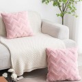Pikkukuva 2 / 5: 2 kpl Faux Wool ja Velvet tyynynpäälliset, Pehmeä ja Luksus
