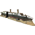 Miniatyrbillede 2 af 5: Akvariedekoration i form af Titanic-vraget - i harpiks