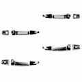Pikkukuva 4 / 5: 4 kpl Kromiset ABS-ovien ulkokahvan suojukset Captiva Sport/Aveo/Vue 96468254 96468266 96468266