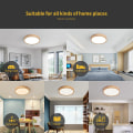 Miniatyrbilde 3 av 5: Tre LED Taklampe, 18W, Kald Hvit, 6000K, Rund Tre C