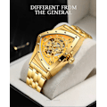 Miniatyrbillede 5 af 6: ##/Mekanisk ur Trekantet armbåndsur fuldt udhulet design##/