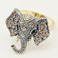 Miniatyrbillede 4 af 5: 12 stk./sæt Vintage Elefant Servietspænde Diamant Dyr Servietring Servietringholder Bryllupsfest