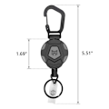 Miniatyrbild 3 av 5: ##/Stycke Utdragbar Nyckelring för ID-Kortshållare Robust Badge Reel Upp till Tjockt Fodral med Rostfritt Stål Fjädertråd##/