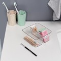 Miniatyrbillede 5 af 5: 1 Klar Plastik Opbevaringsboks Køkken Opbevaring Let Luksus Badeværelse