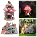 Miniatyrbillede 2 af 5: Havefigur Solcellelys Resin Udendørs Snegl Velkomstfigur Miljøvenlig Blomsterform Hus Solcellelandskabsbelysning til Gårdindretning snails