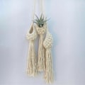 Miniatyrbillede 5 af 5: Hængende Kurv Ananasformet Landskabspleje Bomuld Macrame Blomsterkrukke til Stue A