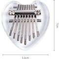 Miniatyrbillede 3 af 5: 1 Styk (Klar Hjerte) 8-Tast Kalimba, Limba, Børneinstrument