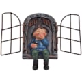 Miniatyrbillede 1 af 5: Havefigur-Elf Statue, Træpynt Statuette, Julepynt