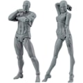 Miniatyrbilde 2 av 5: Tegnefigurer for kunstnere Menneskelig Mannequin Modellsett Mann/Kvinne