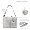 Miniatyrbillede 6 af 6: ##/Lysegrå babytaske brystpumpe taske##/