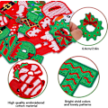 Miniatyrbillede 2 af 6: ##/Julebrev broderi stof lap, 26 stk.##/