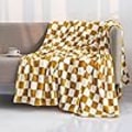 Miniatyrbillede 1 af 5: ##/Gul Blød Plaid Flanel Sofa Plaid Blød (70x100 cm)##/
