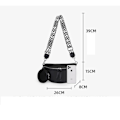 Miniatyrbild 3 av 5: ##/Svart Crossbody Väska Kvinnors Läder Bred##/