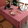 Miniatyrbillede 4 af 5: ##/Dug 140 x 140 cm rubin hvid ternet##/