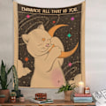 Miniatyrbild 5 av 5: ##/150×200cm Väggbonad med kattmotiv - Katter, Dekorativ väggbonad,##/