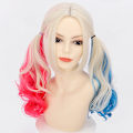 Miniatyrbilde 1 av 2: ##/Rosa og blå dobbel hestehale parykk for kvinner til cosplay##/